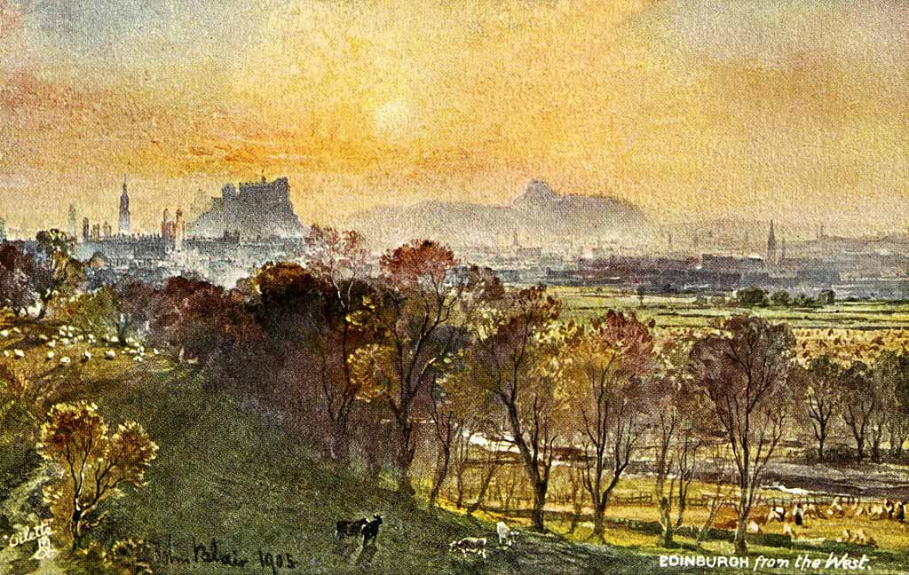 Raphael Tuck "Oilette" postcard  - Edinburgh from the West