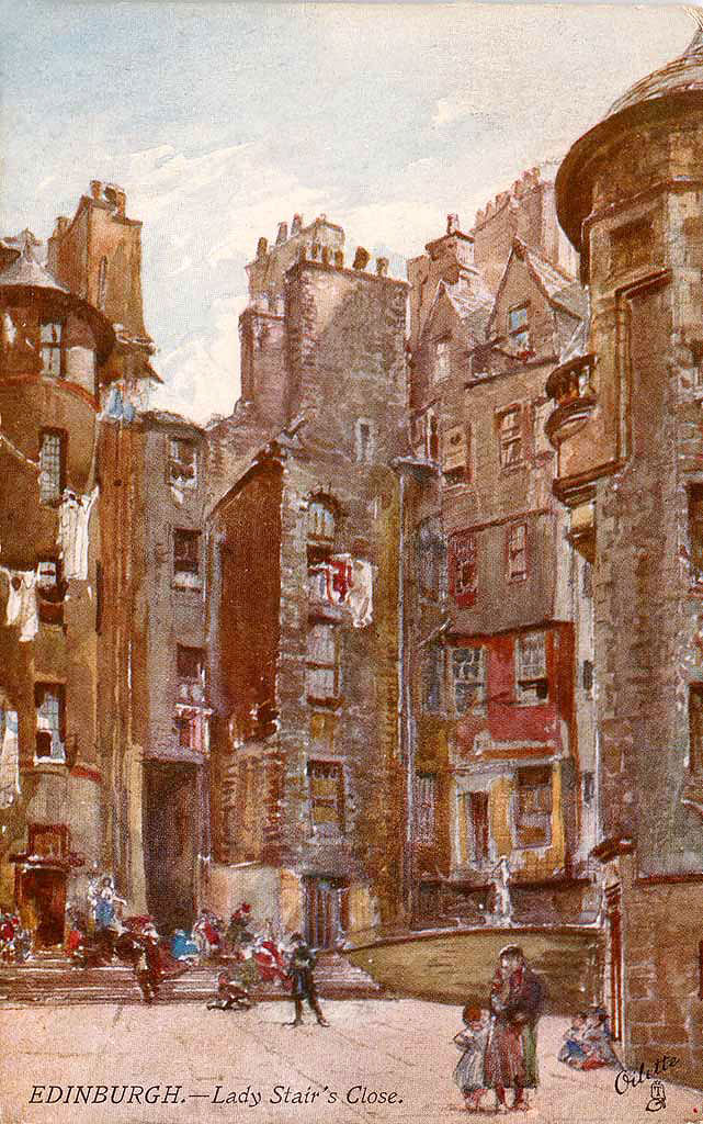 Raphael Tuck 'Oilette' postcard - Lady Stair's Close - Postcard posted 1906