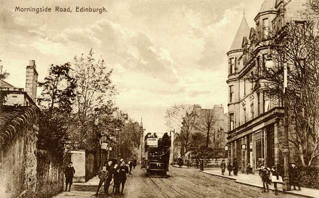 Raphael Tuck "Sepia" postcard  -  Morningside Road