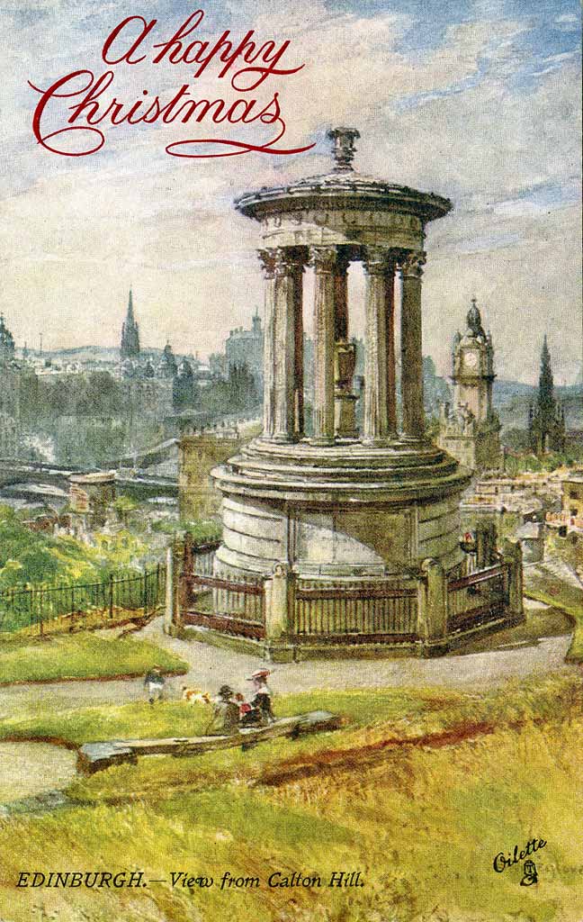 Raphael Tuck "Oilette" postcard  -  View from Calton Hill