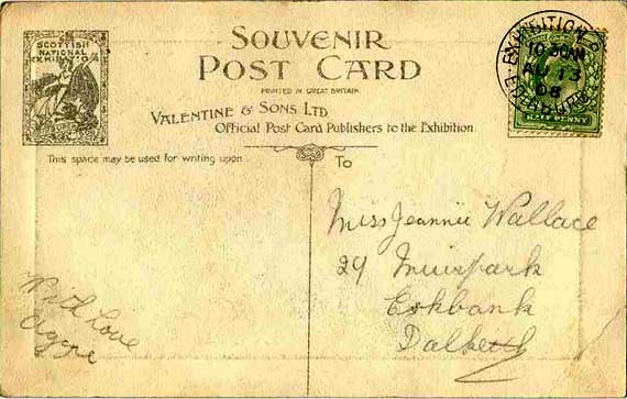 Scottish National Exhibition - Edinburgh 1908 - Valentine postcards