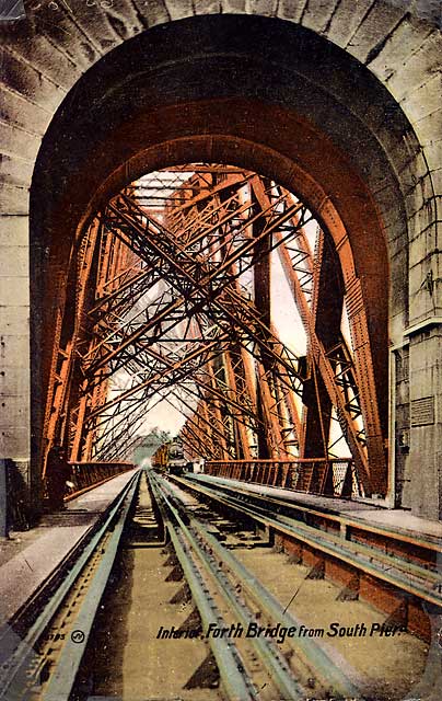 Postcard by Valentine  -   The Forth Bridge  -  Moonlight effect  -  Posted 1903