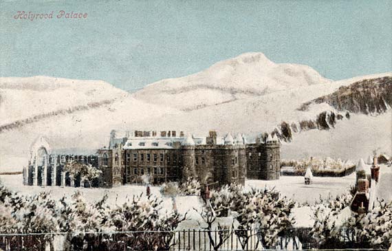 Postcard  -  Valentine & Co  -  Holyrood Palace in Winter