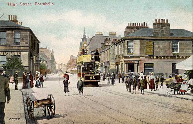 High Street, Portobello - Valentine Postcard, 1901 photograph