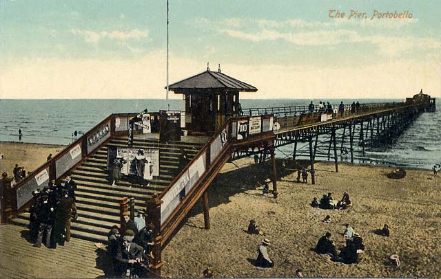 Portobello Pier - A Valentine Postcard, published in the 1910s