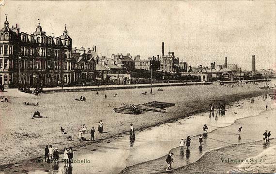 Portobello Portobello West Bay  -  A Valentine Postcard, posted 1904