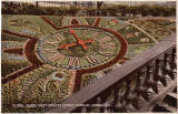 Postcard by Valentine  -  Floral Clock in Princes Street Gardens  -  1937