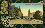 Valentine Postcard  -  Tartan Border  -  Campbell  -  Princes Street, Looking East