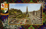 Valentine Postcard  -  Tartan Border  -  MacDonald  -  Princes Street