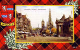 Valentine Postcard  -  Tartan Border  -  Wallace   -  Princes Street