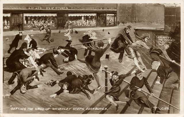 Valentine's Postcard  - Waverley Steps  -  Posted 1936