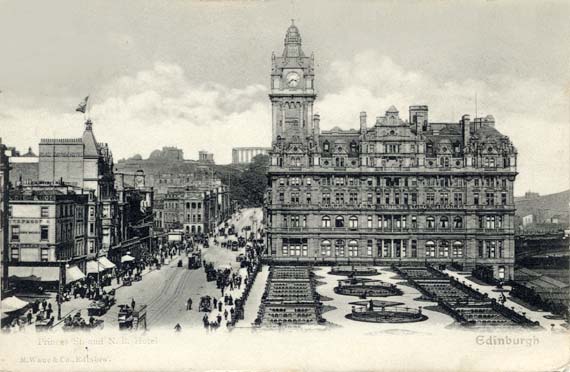 Postcard  -  M Wane & Co  - Princes Street and North British Hotel