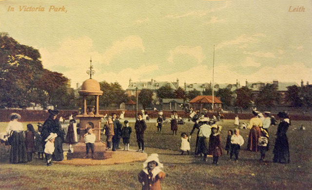 A postcard published by Marshall Wane & Co  -  Lots of Children in Victoria Park