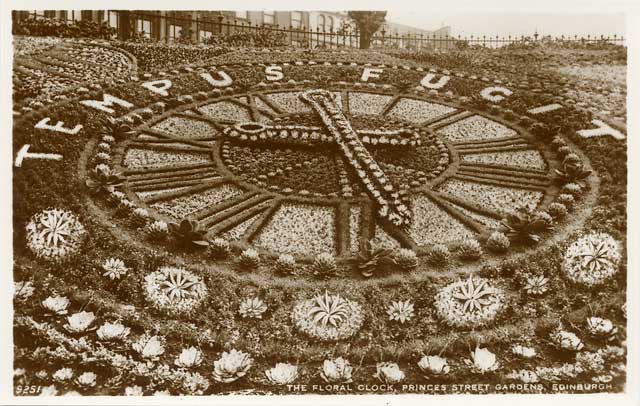 JB White postcard of the Scott Monument, Princes Street - sepia