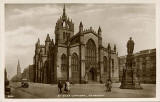 Postcard by J B White of Dundee  -  St Giles Cathedral in the Royal Mile, Edinburgh