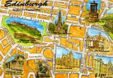 Map of Edinburgh on a Postcard, published by Whiteholme of Dundee
