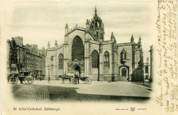 St Giles Cathedral  -  a postcard in the W R & S 'Reliable' series