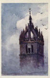 Postcard by W R & S  - St Giles' Tower  -  Watercolour by IMC