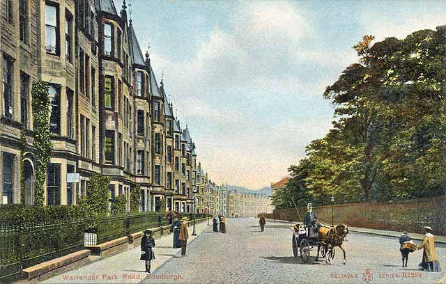 WR&S 'Reliable Series' postcard  -  Bruntsfield, Warrender Park Road