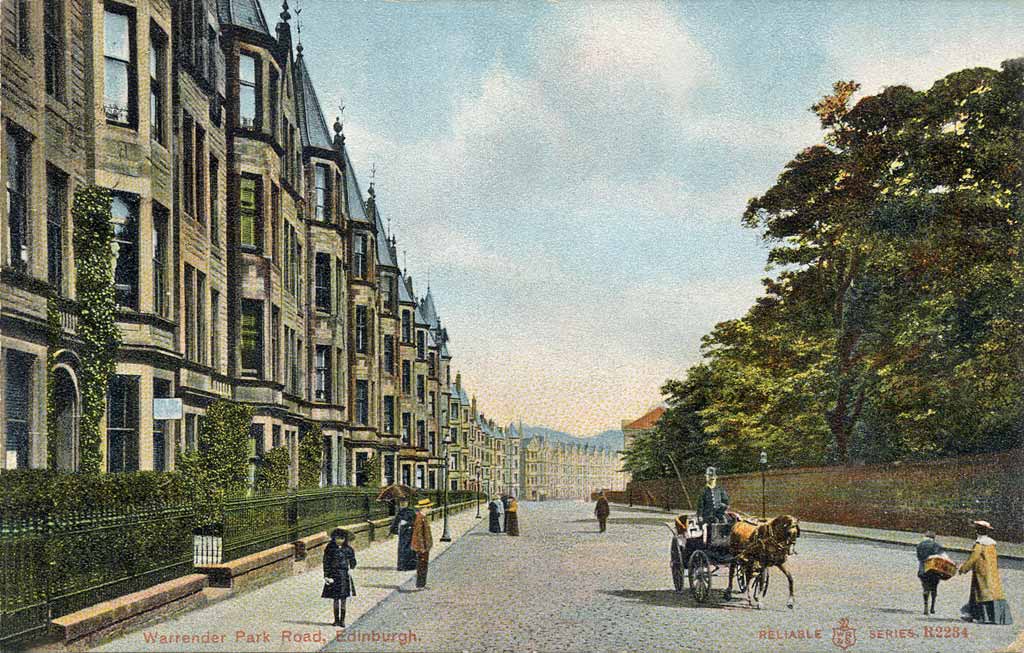 WR&S 'Reliable Series' postcard  -  Bruntsfield, Warrender Park Road