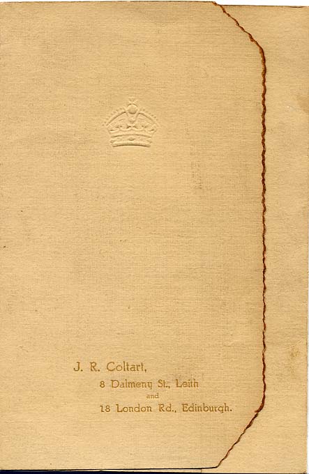 J R Coltart - Folder to contain a postcard portrait of a baby