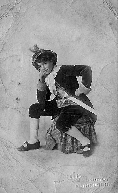 Postcard portrait from 'The Crown Studio', Edinburgh - Allan Dodd's father dressed in theatrical costume