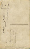 The back of a  studio portrait postcard from Durward's studio at 4a Greenside Place, Edinburgh