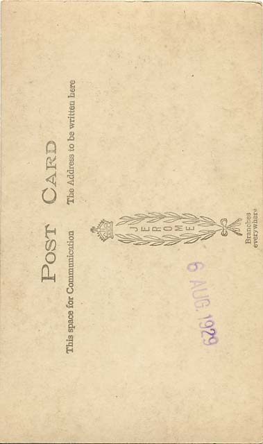 Jerome postcard  -  1930  -  Lady and Chair