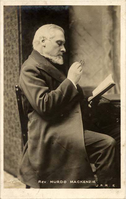 John R Russell:  A postcard portrait of Rev M Gardner, taken by John Moffat