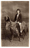 Girl on a Stuffed Donkey