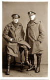 Postcard Portrait from Morrison's Studio  -  Two soldiers (from which Regiment?) - one possibly being a relative of David Abrahams