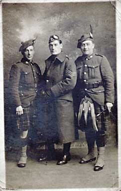 Post Card Portraits  -  Morrison's Studio - three soldiers