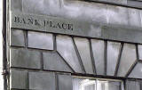 Old street names on buildings in Leith  -  Bank Place, Leith