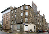 The backs of the homes at the south end of Beaverbankl Place  -  View from Logie Green RoadJune 2010