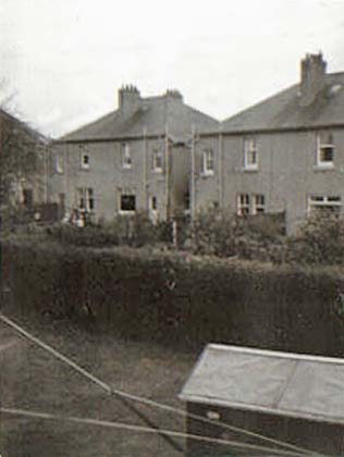 The backs of the Villas in Boswall Drive  -  1955