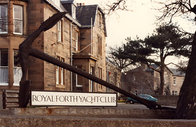 Anchor on the wall of the former Royal Forth Yacht Club (RFYC) Clubhouse at the corner of Boswall Road and Granton Road