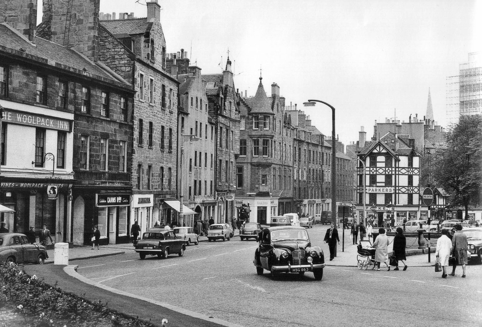 Bristo Street ares, around 1966  -  before the area was redeveloped by Edinburgh University