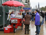 Burger bar at the corner of Castle Street and Pringes Street  -  November 2005