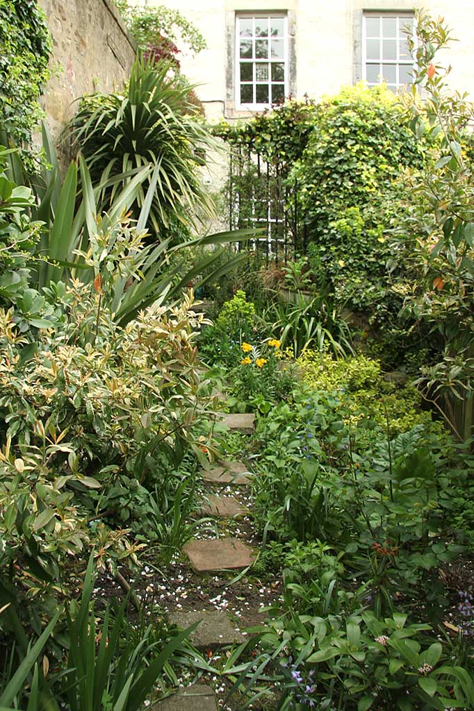  Garden, 6b Chessel's Court, Canongate, part of Edinburgh's Royal Mile  -  photographed May 2006