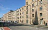 Commercial Street, Leith  -  View to the west towards Lindsay Road and the 'Ocean Terminal' entrance to Leith Docks