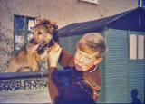 Brian Swanney and dog, 16 Crewe Crescent