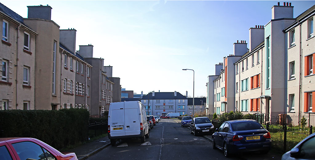 Crewe Road Gardens  -  Houses (old style + nbewer style)  -  March 2014