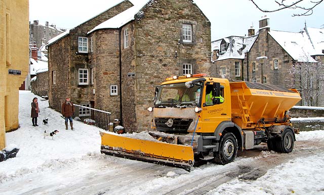 Snow Plough at Dean Village  -  November 29, 2010