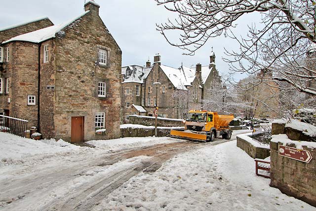 Snow Plough at Dean Village - November 29, 2010