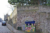 Looking to the north down The Pleasance towards St Mary's Street