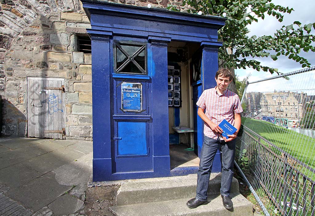 Police Box beneath the Floddon Wall at the corner of Drummond Street and Pleasance