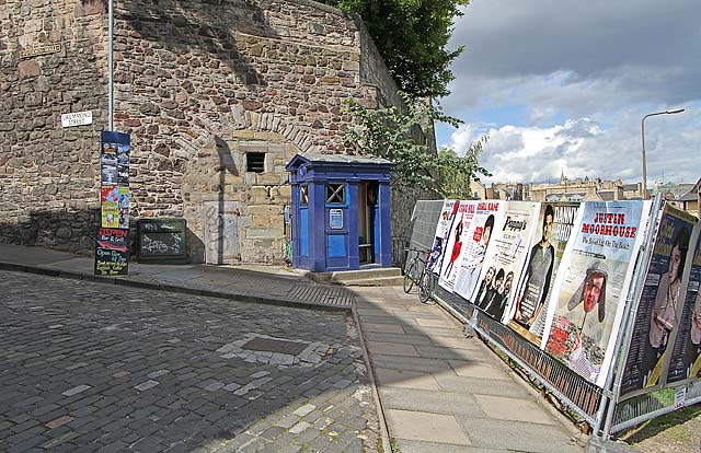 Police Box beneath the Floddon Wall at the corner of Drummond Street and Pleasance