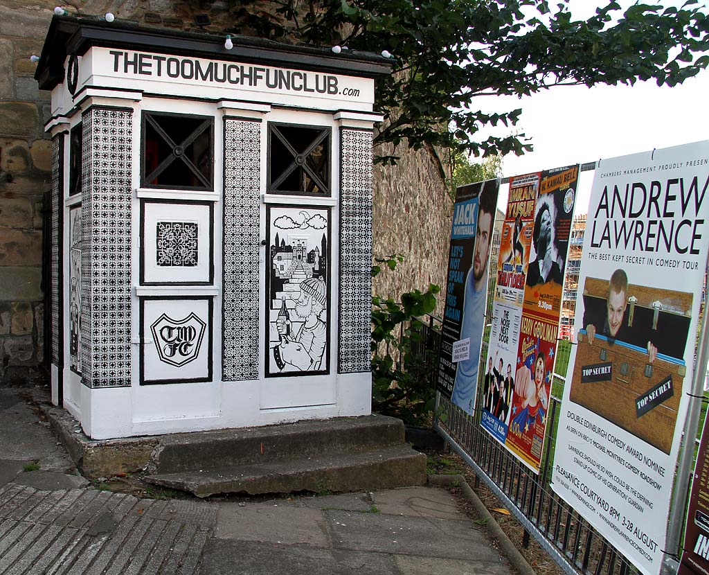 Police Box beneath the Floddon Wall at the corner of Drummond Street and Pleasance