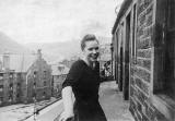 Jean Rae on the Second Balcony at 34 Dumbiedykes Road, around 1955