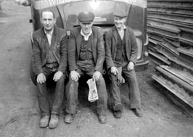 Three workers from William Waugh, Metal Merchants, 6 and 8, Dumbiedykes Road